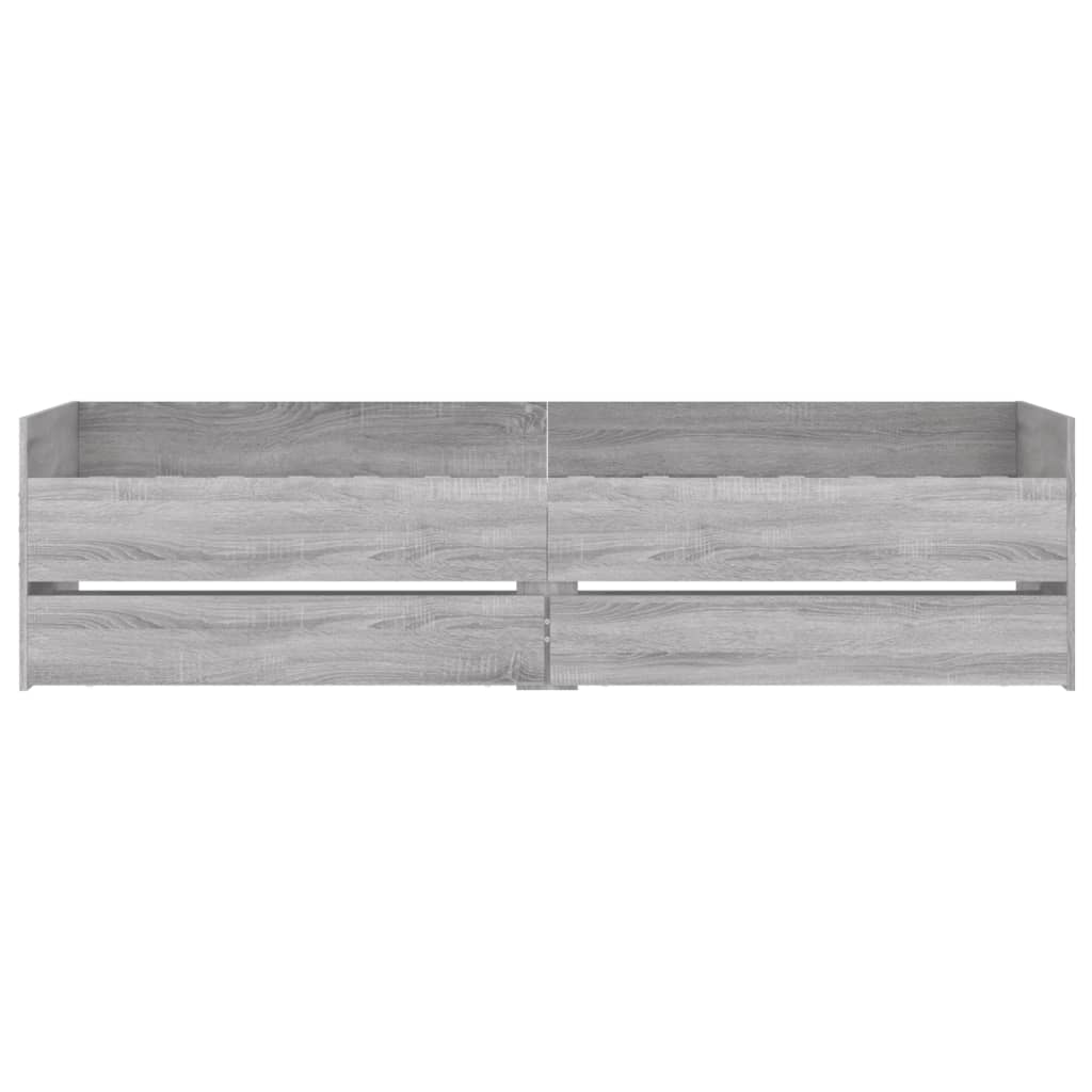 Πλαίσιο Κρεβατιού Με Συρτάρια Γκρι Sonoma 75x190εκ Small Single