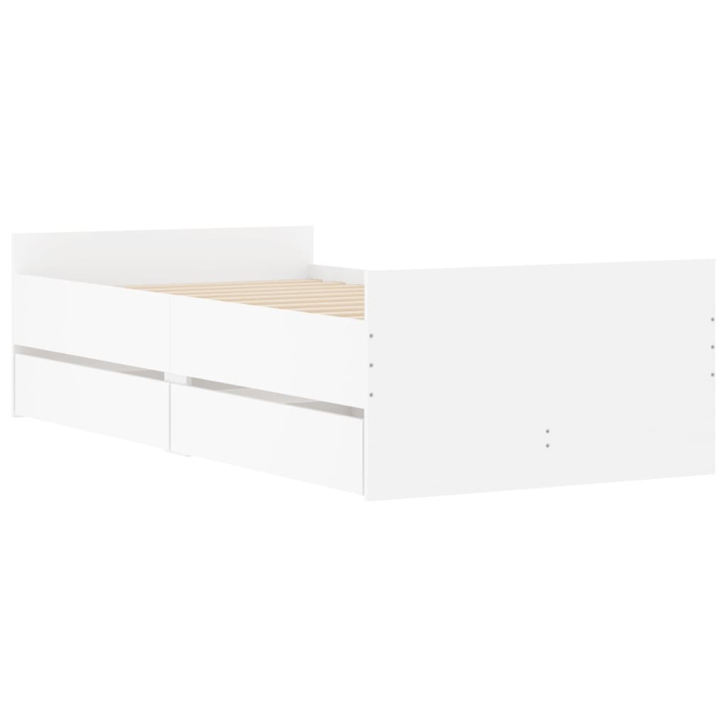 Πλαίσιο Κρεβατιού Με Συρτάρια Μαύρο 75x190 εκ Small Single