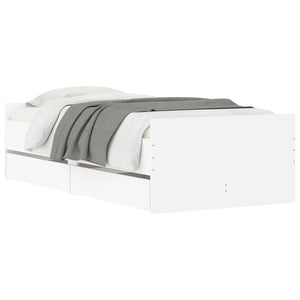 Πλαίσιο Κρεβατιού Με Συρτάρια Μαύρο 75x190 εκ Small Single