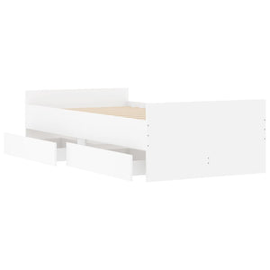 Πλαίσιο Κρεβατιού Με Συρτάρια Μαύρο 75x190 εκ Small Single