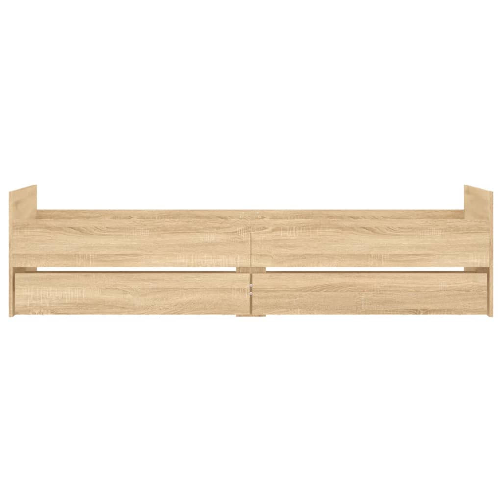 Πλαίσιο Κρεβατιού Με Συρτάρια Sonoma Δρυς 75x190εκ Small Single