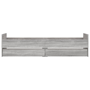Πλαίσιο Κρεβατιού Με Συρτάρια Γκρι Sonoma 75x190εκ Small Single
