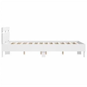 Πλαίσιο Κρεβατιού με κεφαλάριου Λευκό 120x190 εκ Επεξεργ. Ξύλο