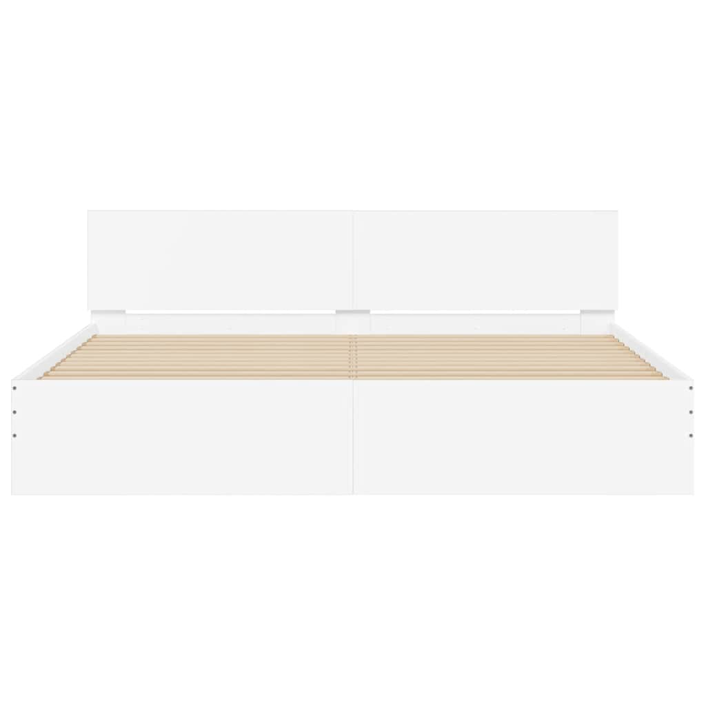 Πλαίσιο Κρεβατιού με Κεφαλάρι Λευκό 180x200 εκ.