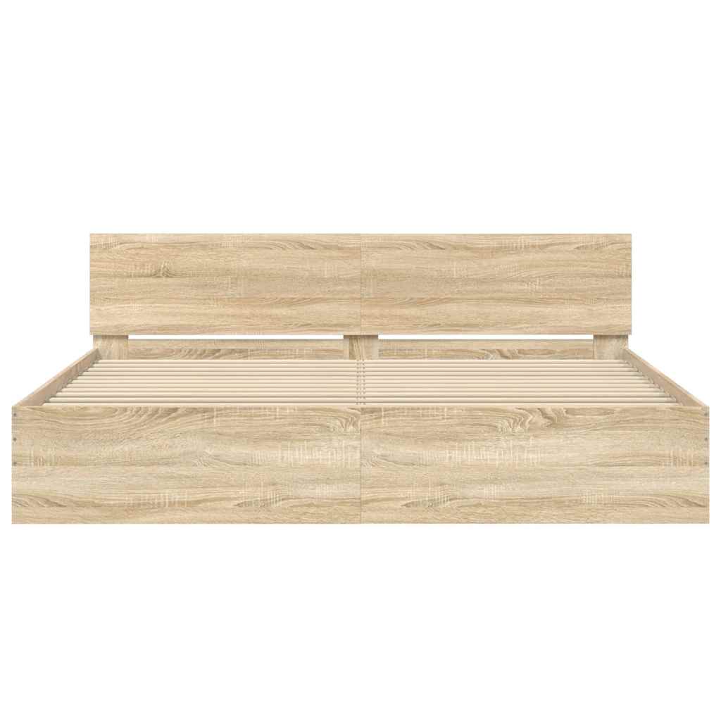 Πλαίσιο Κρεβατιού με Κεφαλάρι Sonoma Δρυς 160 x 200 εκ.