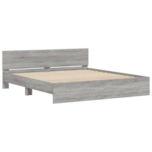 Πλαίσιο Κρεβατιού με Κεφαλάρι Γκρι Sonoma 160x200 εκ.