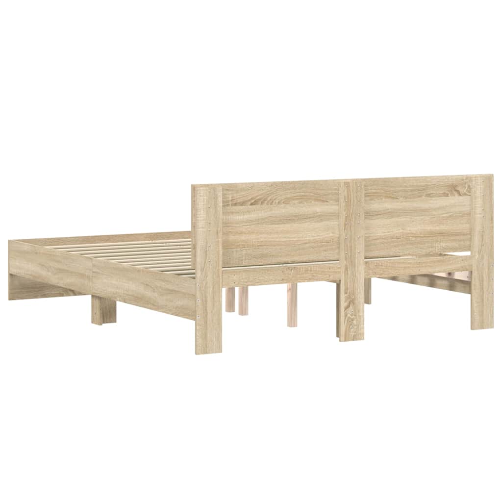 Πλαίσιο Κρεβατιού με Κεφαλάρι Sonoma Δρυς 150x200 εκ.