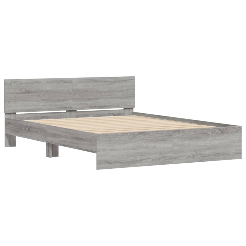 Πλαίσιο Κρεβατιού με Κεφαλάρι Γκρι Sonoma 140x200 εκ.