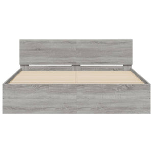 Πλαίσιο Κρεβατιού με Κεφαλάρι Γκρι Sonoma 140x200 εκ.