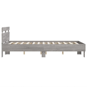 Πλαίσιο Κρεβατιού με Κεφαλάρι/LED Γκρι Sonoma 120x200 εκ.