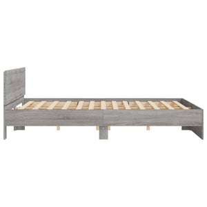 Πλαίσιο Κρεβατιού με Κεφαλάρι/LED Γκρι Sonoma 180x200 εκ.