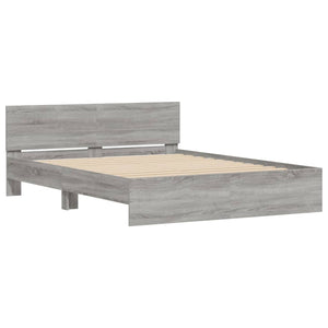 Πλαίσιο Κρεβατιού με Κεφαλάρι/LED Γκρι Sonoma 160x200 εκ.