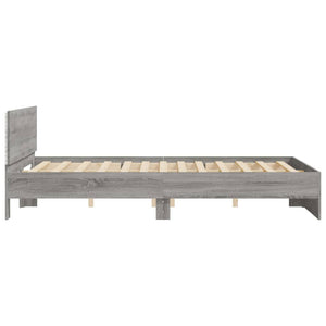 Πλαίσιο Κρεβατιού με Κεφαλάρι/LED Γκρι Sonoma 160x200 εκ.
