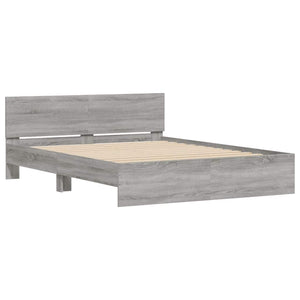 Πλαίσιο Κρεβατιού με Κεφαλάρι/LED Γκρι Sonoma 150x200 εκ.