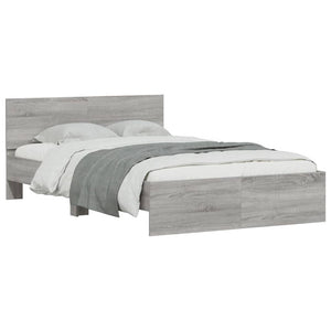 Πλαίσιο Κρεβατιού με Κεφαλάρι/LED Γκρι Sonoma 120x200 εκ.