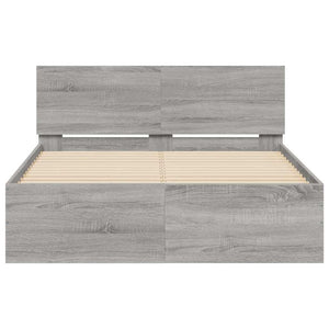 Πλαίσιο Κρεβατιού με Κεφαλάρι/LED Γκρι Sonoma 120x190 εκ.