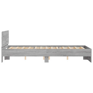 Πλαίσιο Κρεβατιού με Κεφαλάρι/LED Γκρι Sonoma 120x190 εκ.