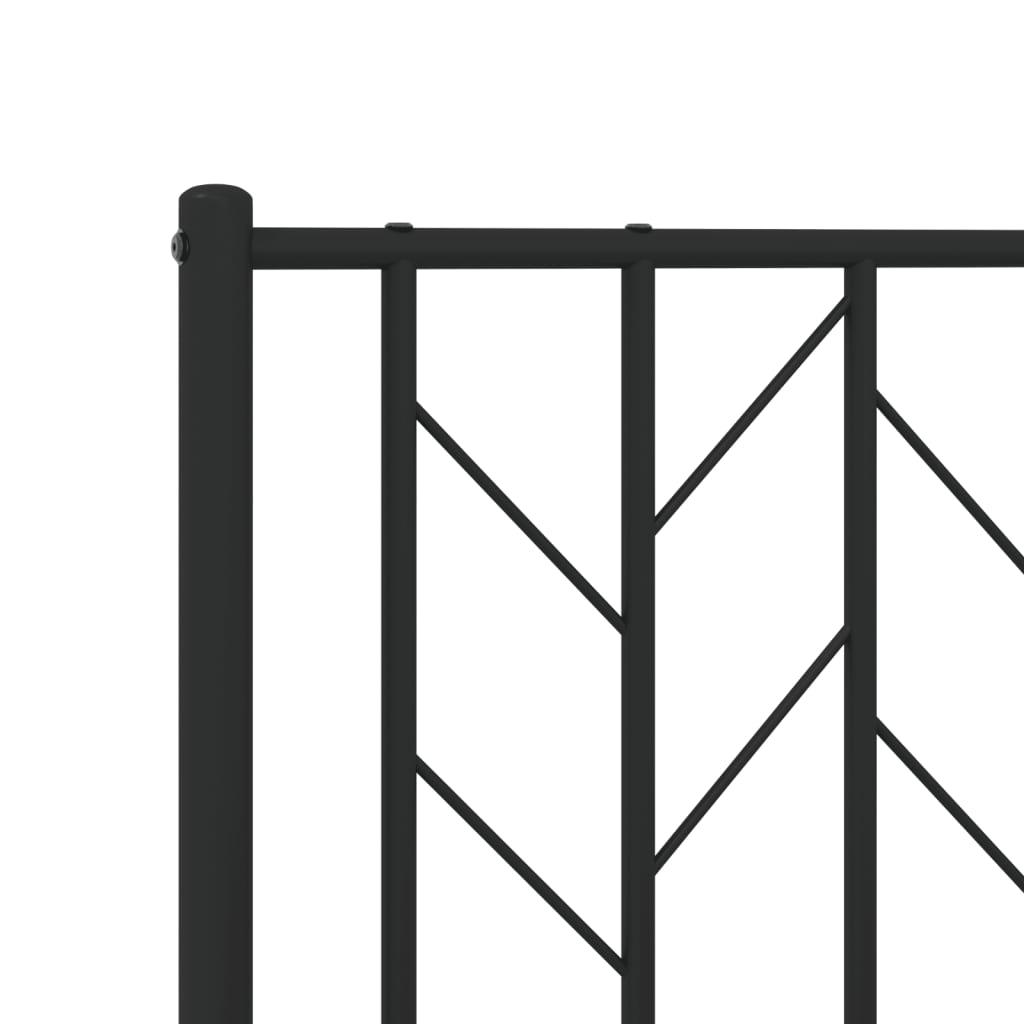 Πλαίσιο Κρεβατιού Χωρ. Στρώμα&Ποδαρικό Μαύρο 160x200εκ. Μέταλλο