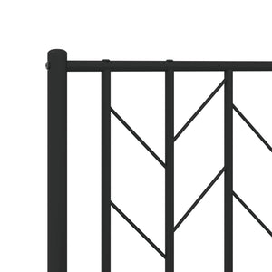 Πλαίσιο Κρεβατιού Χωρ. Στρώμα&Ποδαρικό Μαύρο 160x200εκ. Μέταλλο