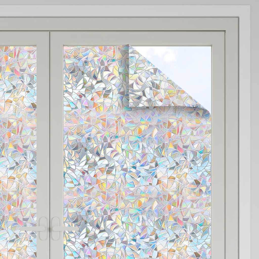 Μεμβράνες Παραθύρου 5 Τεμ. Αμμοβολή Σχέδιο 3D Ουράνιο Τόξο PVC