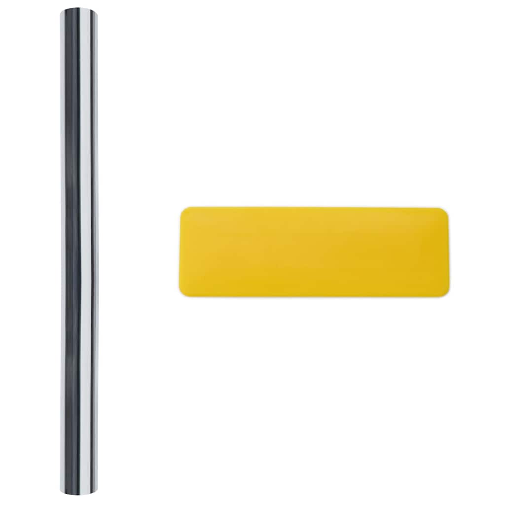 Ηλιακές Μεμβράνες 3 τεμ. Αντιστατικές Εφέ Ανάκλασης Ασημί PVC - Pakobazaar