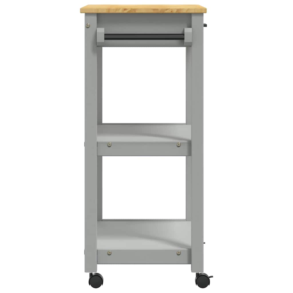 Τρόλεϊ Κουζίνας MONZA 60x40x88,5 εκ. από Μασίφ Ξύλο Πεύκου - Pakobazaar