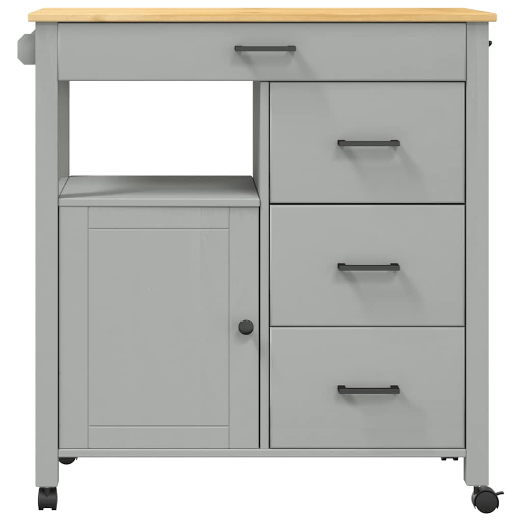 Τρόλεϊ Κουζίνας MONZA 84x40x88,5 εκ. από Μασίφ Ξύλο Πεύκου