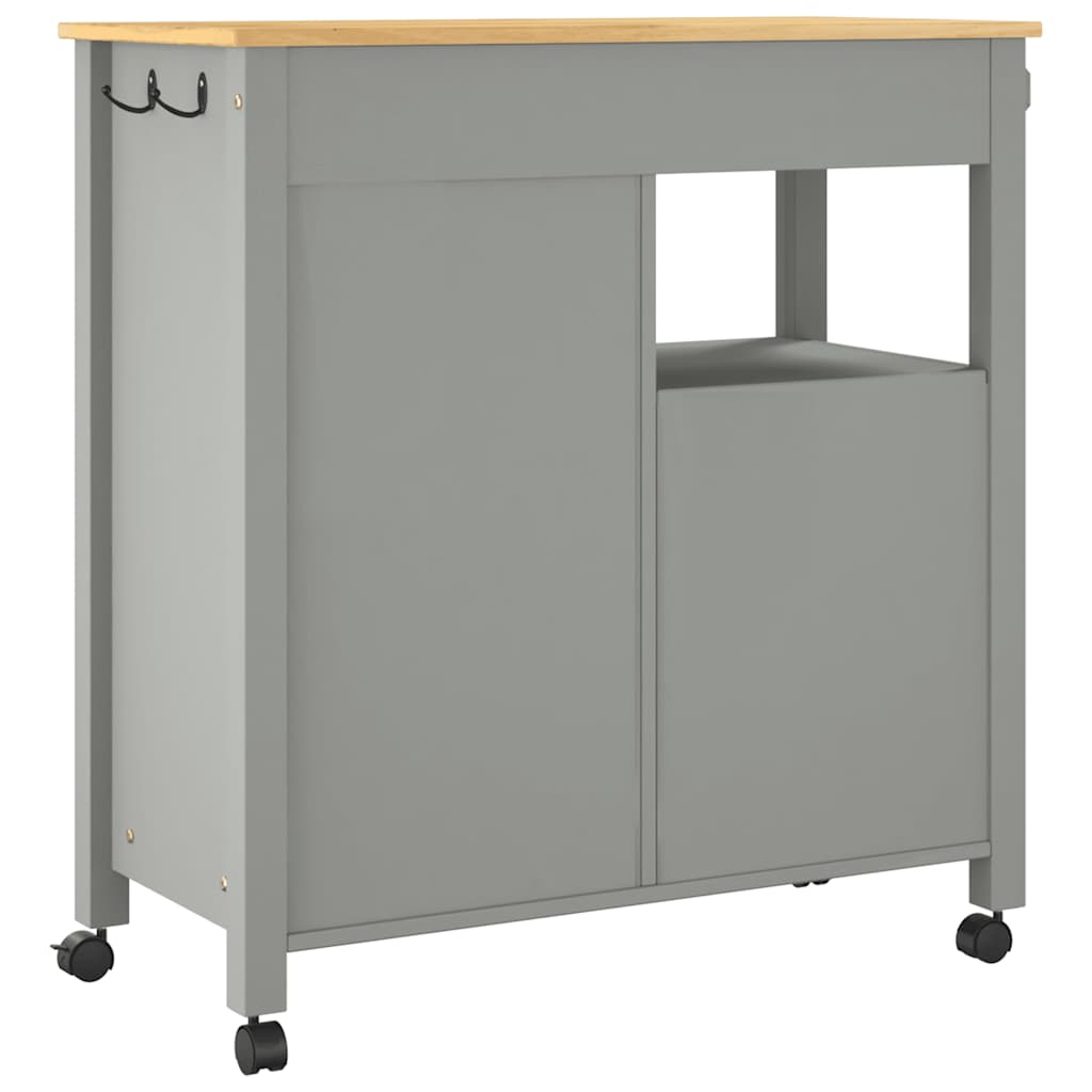 Τρόλεϊ Κουζίνας MONZA 84x40x88,5 εκ. από Μασίφ Ξύλο Πεύκου