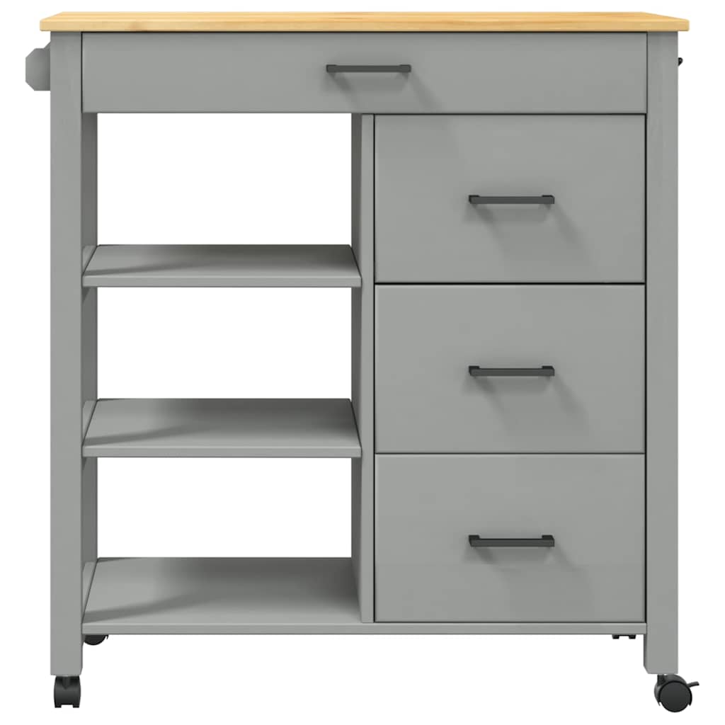 Τρόλεϊ Κουζίνας MONZA 84x40x88,5 εκ. από Μασίφ Ξύλο Πεύκου