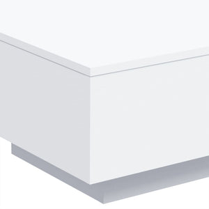 Τραπεζάκι Σαλονιού με Φώτα LED Λευκό 55x55x31 εκ. - Pakobazaar