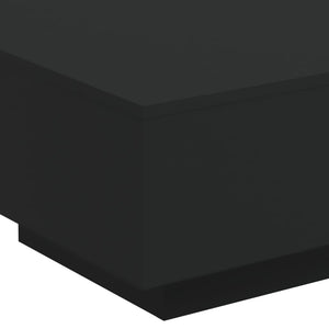 Τραπεζάκι Σαλονιού με Φώτα LED Μαύρο 55x55x31 εκ. - Pakobazaar