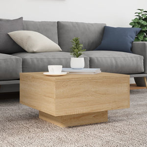 Τραπεζάκι Σαλονιού με Φώτα LED Sonoma Δρυς 55x55x31 εκ. - Pakobazaar