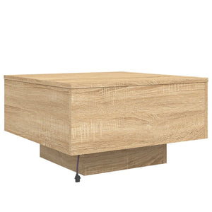 Τραπεζάκι Σαλονιού με Φώτα LED Sonoma Δρυς 55x55x31 εκ. - Pakobazaar