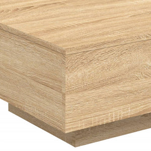 Τραπεζάκι Σαλονιού με Φώτα LED Sonoma Δρυς 55x55x31 εκ. - Pakobazaar