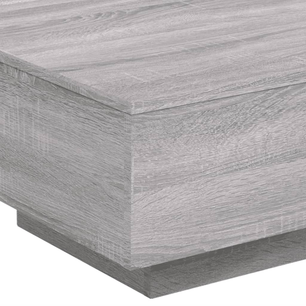 Τραπεζάκι Σαλονιού με Φώτα LED Γκρι Sonoma 55x55x31 εκ. - Pakobazaar