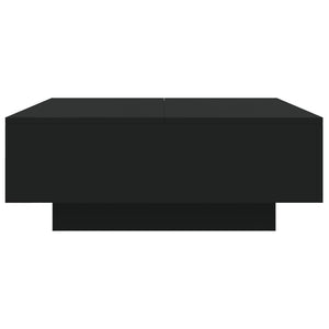 Τραπεζάκι Σαλονιού με Φώτα LED Μαύρο 80x80x31 εκ. - Pakobazaar