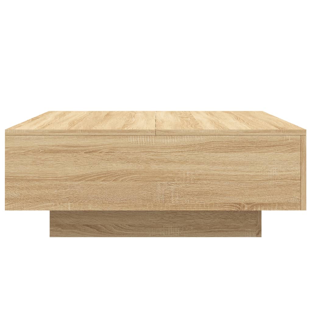 Τραπεζάκι Σαλονιού με Φώτα LED Sonoma Δρυς 80 x 80 x 31 εκ. - Pakobazaar