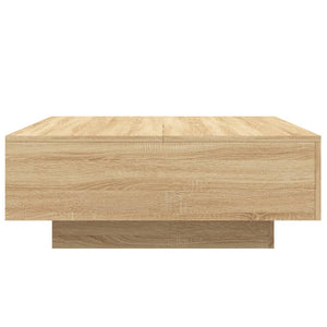 Τραπεζάκι Σαλονιού με Φώτα LED Sonoma Δρυς 80 x 80 x 31 εκ. - Pakobazaar