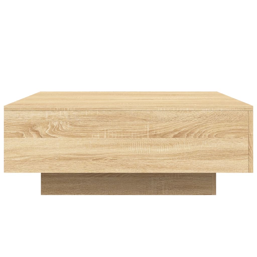 Τραπεζάκι Σαλονιού με Φώτα LED Sonoma Δρυς 80 x 80 x 31 εκ. - Pakobazaar