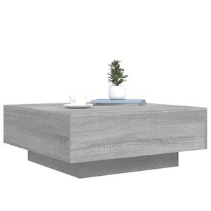 Τραπεζάκι Σαλονιού με Φώτα LED Γκρι Sonoma 80x80x31 εκ. - Pakobazaar