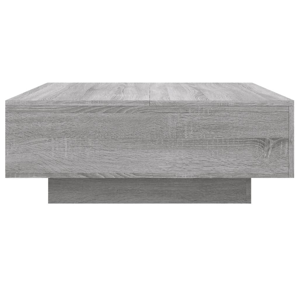 Τραπεζάκι Σαλονιού με Φώτα LED Γκρι Sonoma 80x80x31 εκ. - Pakobazaar