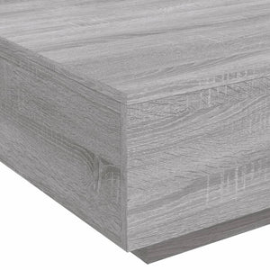 Τραπεζάκι Σαλονιού με Φώτα LED Γκρι Sonoma 80x80x31 εκ. - Pakobazaar
