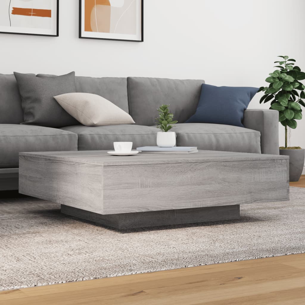 Τραπεζάκι Σαλονιού Γκρι Sonoma 100 x 100 x 31 εκ. Επεξεργ. Ξύλο - Pakobazaar