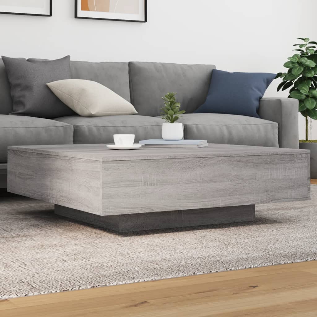 Τραπεζάκι Σαλονιού Γκρι Sonoma 100 x 100 x 31 εκ. Επεξεργ. Ξύλο - Pakobazaar