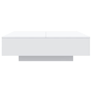 Τραπεζάκι Σαλονιού με Φώτα LED Λευκό 100x100x31 εκ. - Pakobazaar