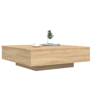 Τραπεζάκι Σαλονιού με Φώτα LED Sonoma Δρυς 100x100x31 εκ. - Pakobazaar