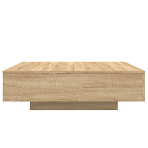 Τραπεζάκι Σαλονιού με Φώτα LED Sonoma Δρυς 100x100x31 εκ. - Pakobazaar
