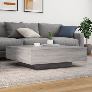 Τραπεζάκι Σαλονιού με Φώτα LED Γκρι Sonoma 100x100x31 εκ. - Pakobazaar