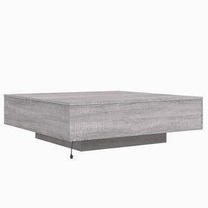 Τραπεζάκι Σαλονιού με Φώτα LED Γκρι Sonoma 100x100x31 εκ. - Pakobazaar