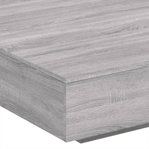 Τραπεζάκι Σαλονιού με Φώτα LED Γκρι Sonoma 100x100x31 εκ. - Pakobazaar